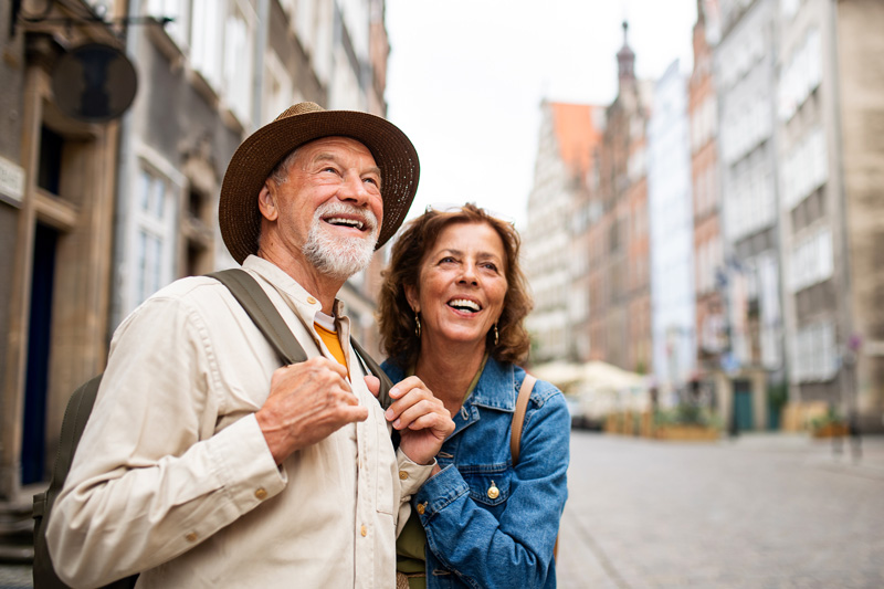 older couple on vacation