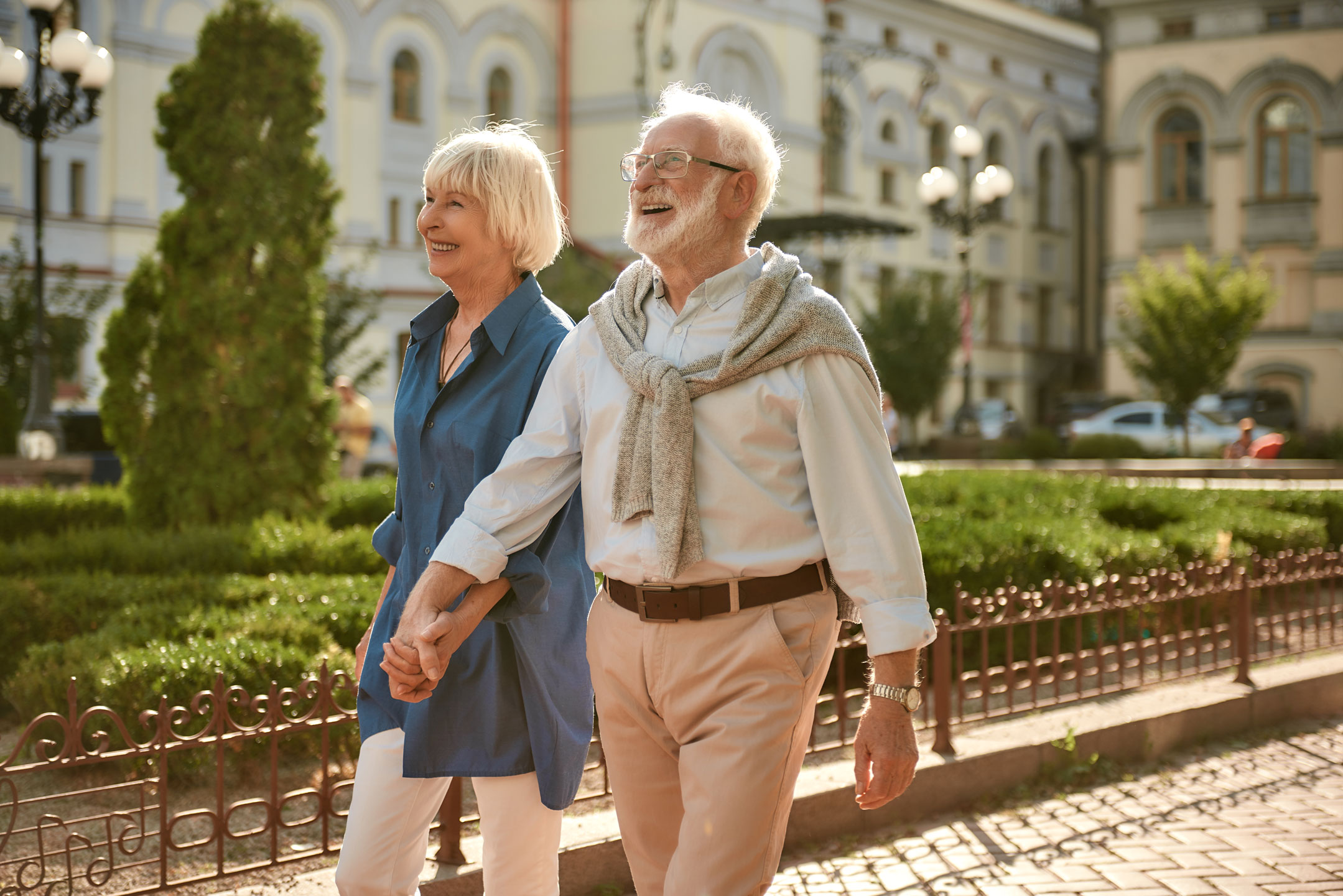 older couple traveling