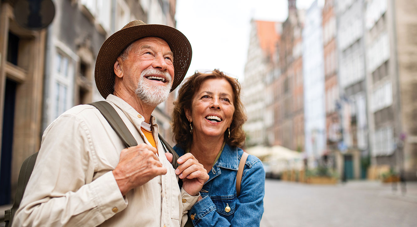 couple exploring Europe